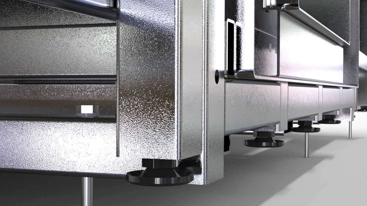Producto Mobotech Design S.L Mobiliario indutrial de acero y mármol. Ejemplo de ingeniería y desarrollo de producto