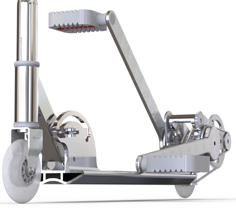 Producto Mobotech Design S.L Patinete a pedales. Ejemplo de ingeniería y desarrollo de producto